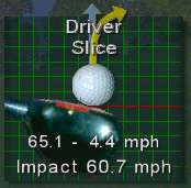 Image showing velocity, point of impact and direction of ball travel